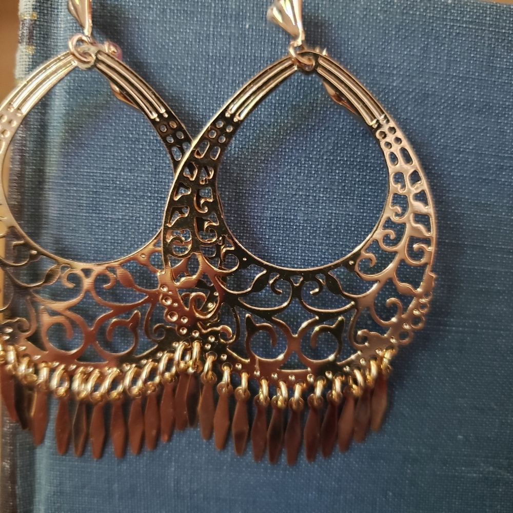 Elegant Gold Dangle Earrings